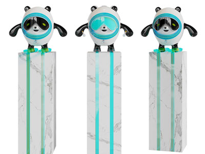 现代冰墩墩装饰品摆件