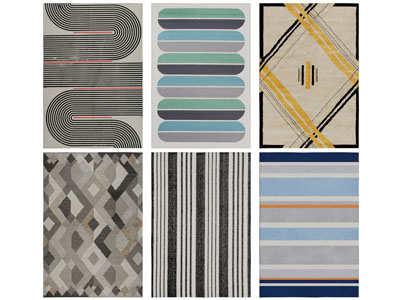 现代长方形地毯3d模型 现代长方形地毯