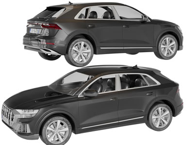 现代越野车3d模型 现代越野车