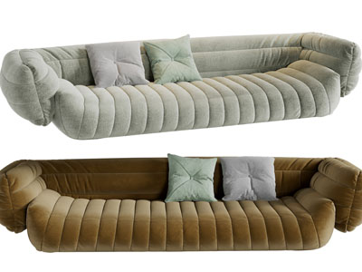 现代多人沙发3d模型 现代多人沙发