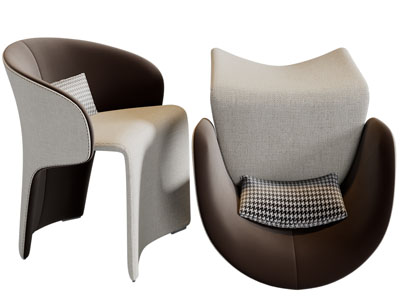 现代休闲沙发椅子3d模型 现代休闲沙发椅子