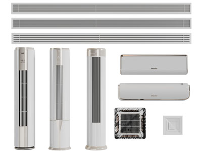 现代空调出风口3d模型 现代空调出风口