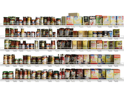 现代水果食品货架、展柜3d模型 现代水果食品货架、展柜