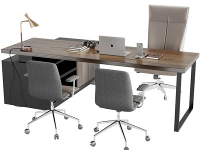 现代老板台、办公桌椅组合