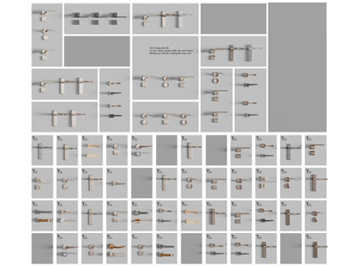 现代金属拉手3d模型 现代金属拉手