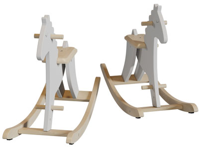 北欧儿童实木木马玩具