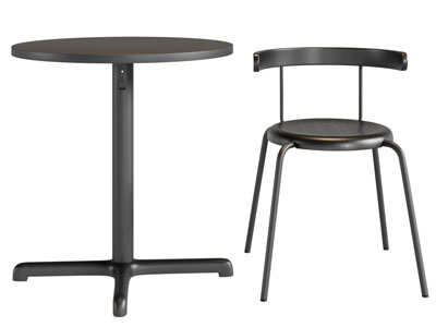 现代休闲椅子、边几