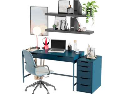 现代书桌椅组合