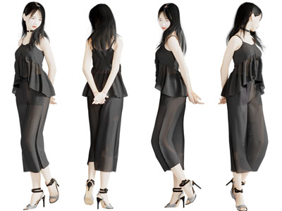 穿黑衣的女人人物