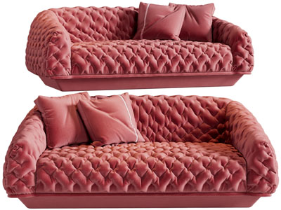 简欧多人沙发3d模型 简欧多人沙发