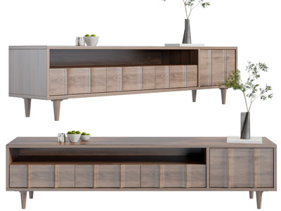 北欧实木电视柜