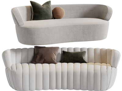 现代布艺多人沙发3d模型 现代布艺多人沙发