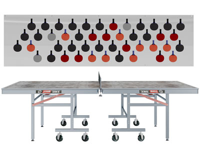 工业风可移动乒乓球桌3d模型 工业风可移动乒乓球桌