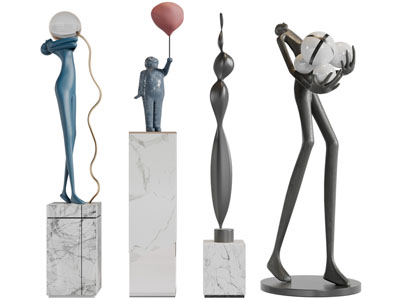 现代雕塑落地灯