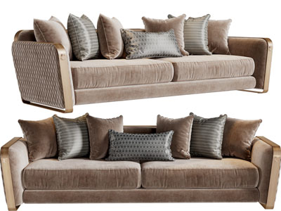 现代轻奢双人沙发3d模型 现代轻奢双人沙发