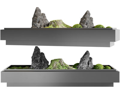 新中式假山盆景盆栽