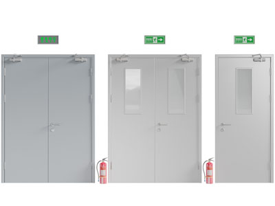 现代金属消防安全平开门