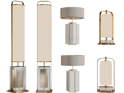 新中式台灯、落地灯