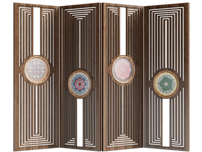 新中式实木屏风