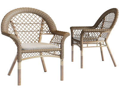 东南亚藤编休闲椅子