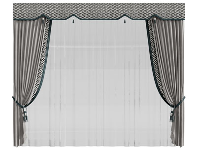 新中式窗帘窗纱