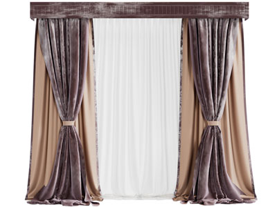 新中式金丝绒窗帘窗纱