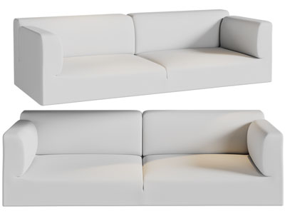 现代变色双人沙发3d模型 现代变色双人沙发