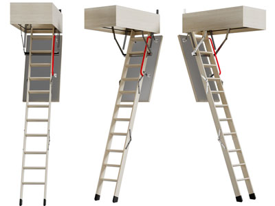 现代可折叠收纳的梯子