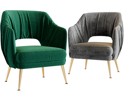 现代轻奢单人沙发3d模型 现代轻奢单人沙发