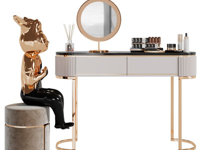 现代轻奢化妆、梳妆台
