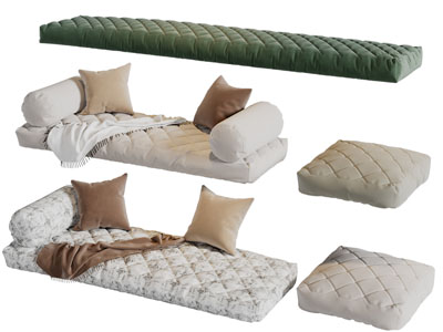 简欧软包坐垫、飘窗垫