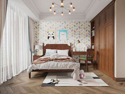 美式儿童房卧室