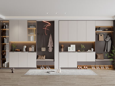 现代装饰玄关鞋柜