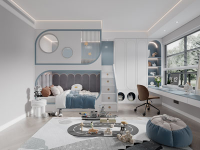 现代儿童房卧室