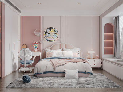 现代公主房、卧室、儿童房