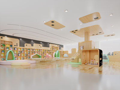 北欧幼儿园活动教室3d模型 北欧幼儿园活动教室