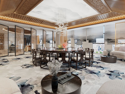 新中式酒店包厢包间