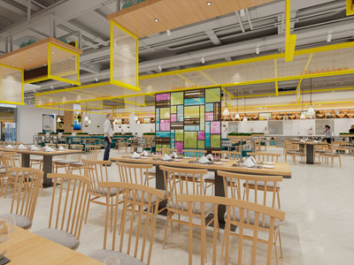 北欧饭店餐馆就餐区