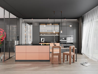 后现代餐厅厨房