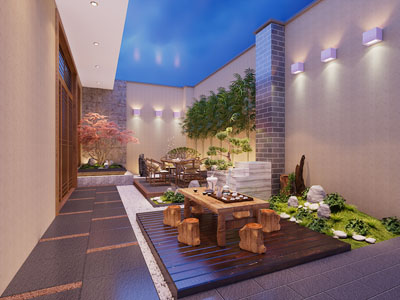 新中式露台、阳台