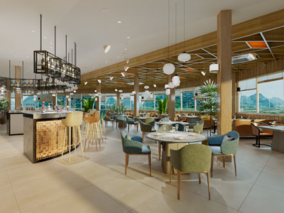 北欧饭店餐馆就餐区