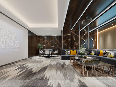 现代轻奢KTV包房、棋牌室