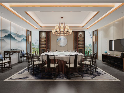 新中式酒店包厢包间