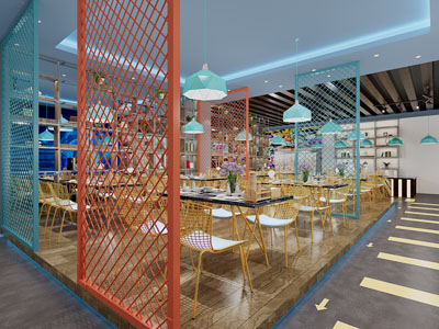 北欧饭店餐馆就餐区