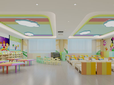 北欧幼儿园活动教室3d模型 北欧幼儿园活动教室