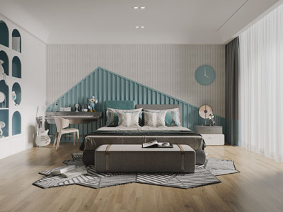 现代卧室、儿童房