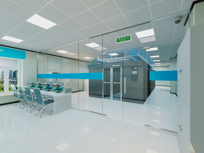 现代公司机房接待区