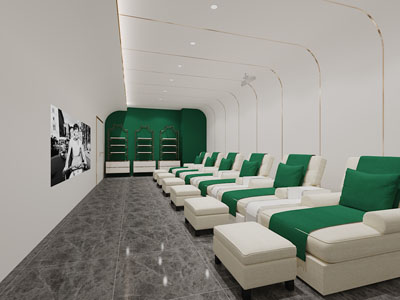 现代足浴店、足疗室3d模型 现代足浴店、足疗室