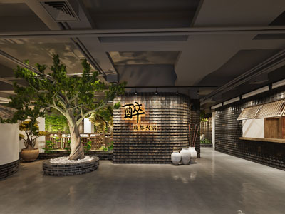 工业loft饭店餐馆、火锅店3d模型 工业loft饭店餐馆、火锅店