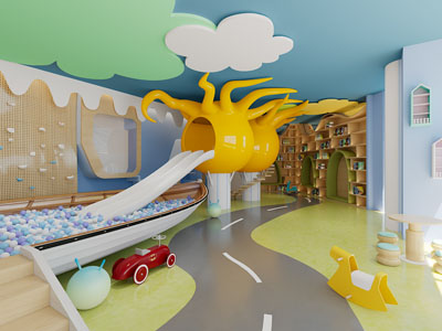 北欧幼儿园活动教室3d模型 北欧幼儿园活动教室